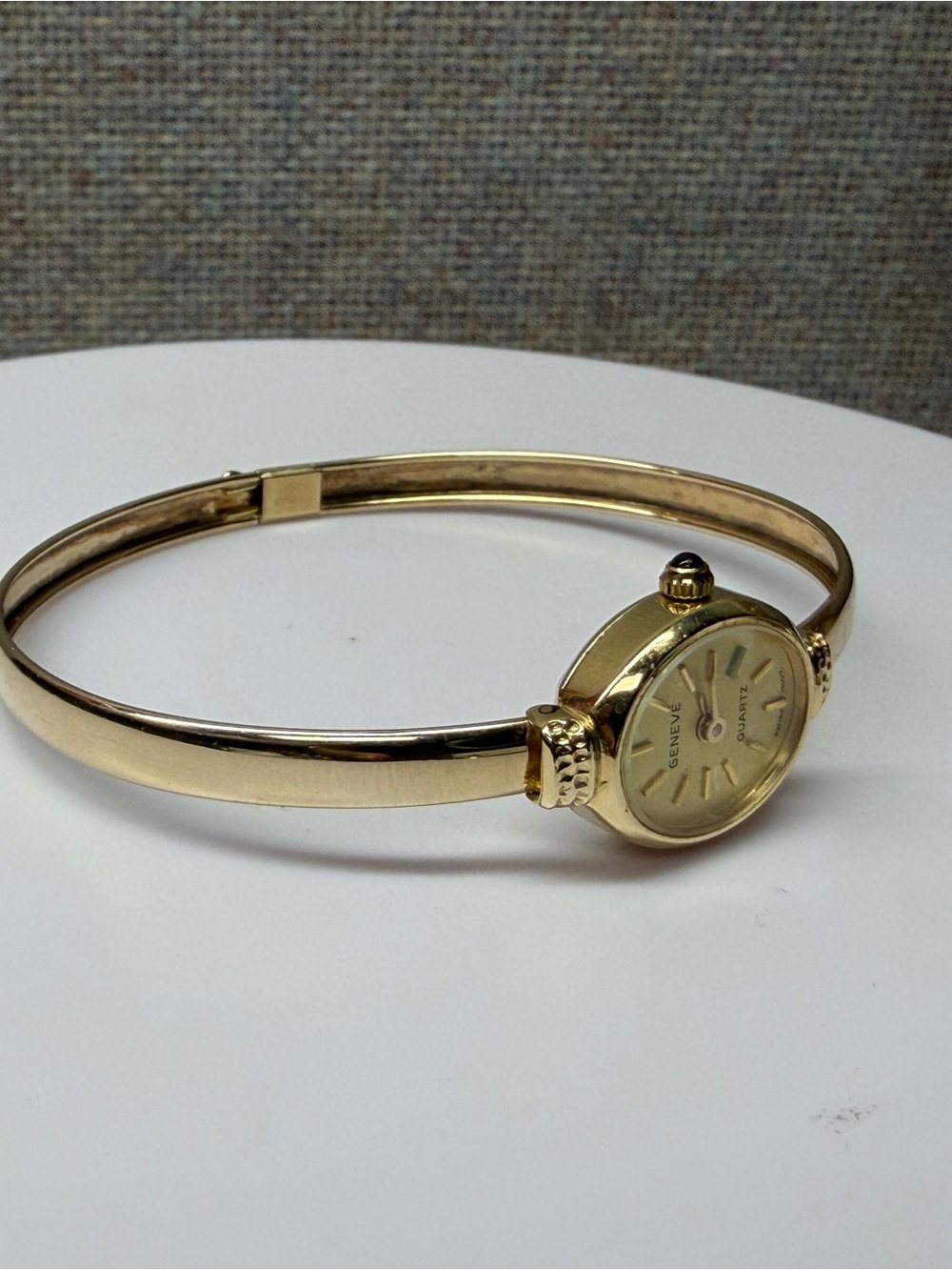 Vintage 14K Solid Yellow Gold Bracelet Bangle Watch